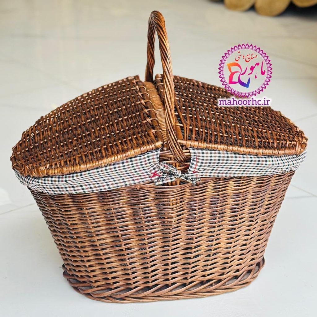 سبد پیکنیک کلبه ای قهوه ای