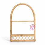 قاب آیینه حصیری دست‌ساز مروار | مناسب بالای کنسول و دکور خانه