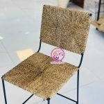 صندلی کانتر حصیری با اسکلت فلزی