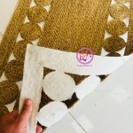 پادری حصیری مستطیل طرحدار سایز 50*80