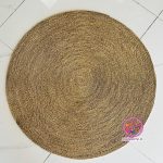 فرشینه حصیری مدل دایره تمام بافت سایز 100