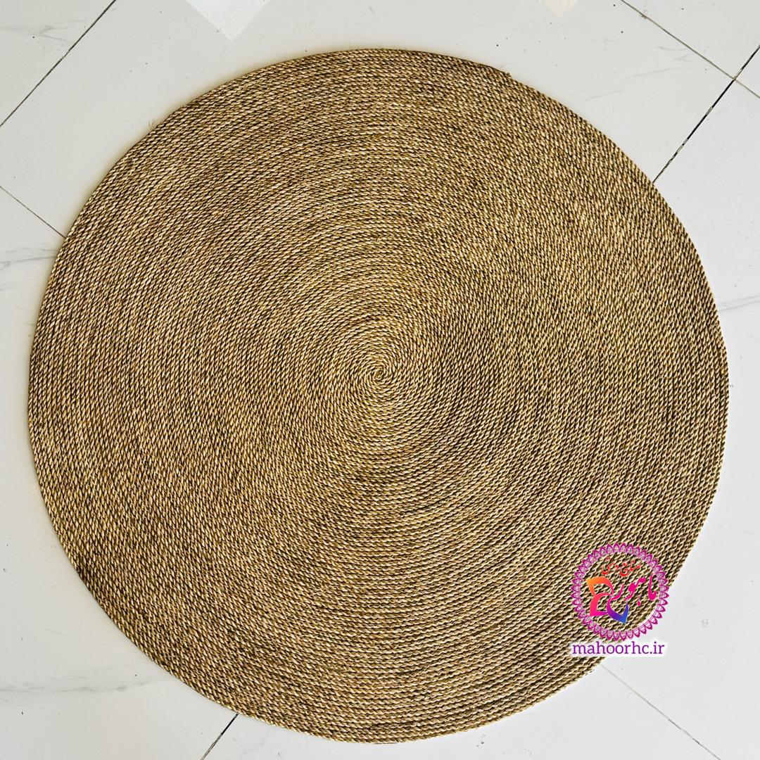 فرشینه حصیری مدل دایره تمام بافت سایز 100