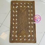 پادری حصیری مستطیل طرحدار سایز 50*80