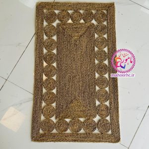 پادری حصیری مستطیل طرحدار سایز 50*80