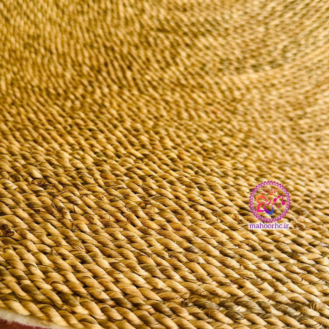 فرشینه حصیری مدل دایره تمام بافت سایز 100