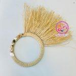 دیوارکوب حصیری رافیا حلقه صدف سایز 2