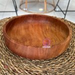 کاسه چوبی دست‌ساز از چوب چنار سایز 25