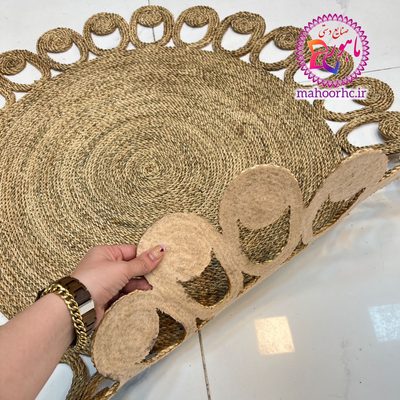 فرشینه حصیری مدل سنجاقی