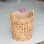 سبد حصیری دو دسته مروار | بافته شده با چوب مروار طبیعی در سه سایز - Image 3