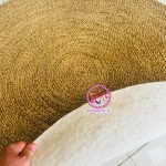 فرشینه حصیری مدل دایره تمام بافت سایز 100