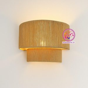 لوستر حصیری دیواری دو طبقه رافیا