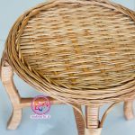 میز عسلی حصیری دست‌ساز | چوب مروار اصل - Image 2