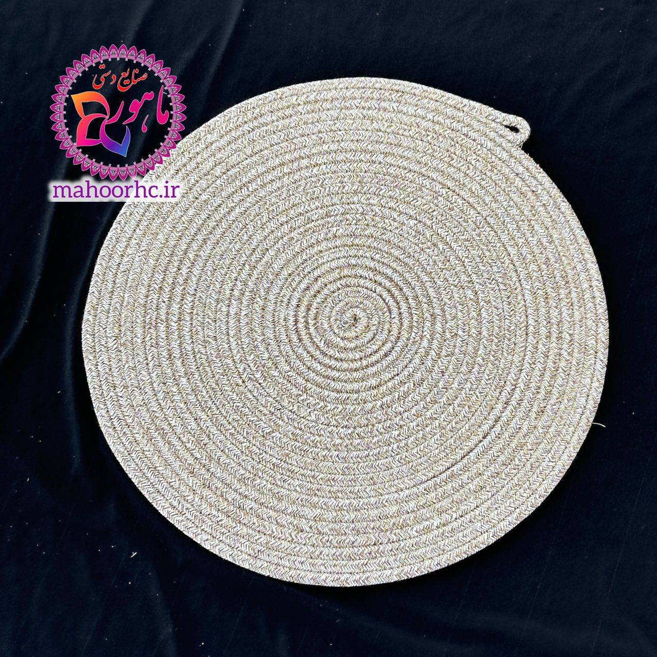 زیر بشقابی نخ پنبه‌ای سایز 35 کرم قهوه ای