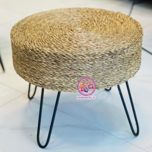 میز حصیری 50 سانتی با پیه فلزی