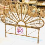 تاج تخت یک‌نفره حصیری دست‌ساز