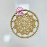 Woven Mandala Wicker Wall Sconce (Embossed Solar Model) Size 20